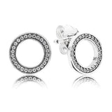 925 Silver Rose Gold Circular Fans Earring