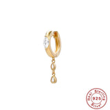 Sterling Silver Tassel Earrings with Zircon Star Pendants