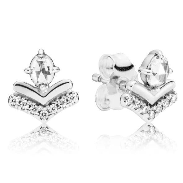 925 Silver Earring Daisy Clusters Tree of Love Crystal Women Jewelry