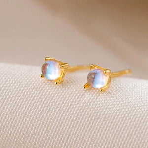 925 Silver Aurora Small Stud Earrings Women Classic Minimalist Jewelry
