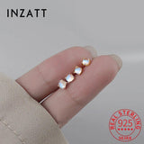925 Silver Aurora Small Stud Earrings Women Classic Minimalist Jewelry