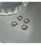 S925 Silver Earrings Cross Butterfly Crystal Jewelry Wedding Party
