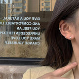 S925 Silver Earrings Cross Butterfly Crystal Jewelry Wedding Party