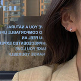 S925 Silver Earrings Cross Butterfly Crystal Jewelry Wedding Party