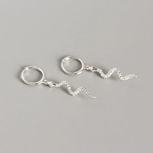 Punk Snake Animal Pendant Tassel Silver Jewelry