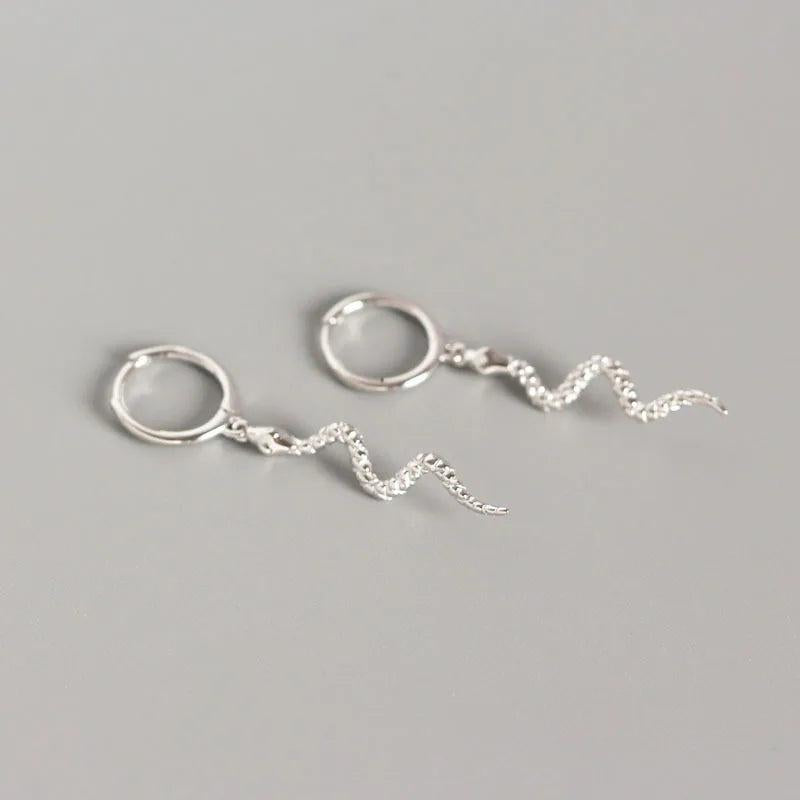 Punk Snake Animal Pendant Tassel Silver Jewelry
