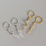Punk Snake Animal Pendant Tassel Silver Jewelry