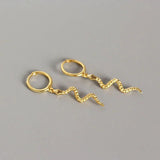 Punk Snake Animal Pendant Tassel Silver Jewelry