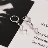 Punk Snake Animal Pendant Tassel Silver Jewelry