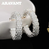 925 Silver Circle Hoop Earring Women Jewelry