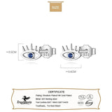 Davis 925 Silver Eye CZ Stud Earrings Women Wedding Party Jewelry