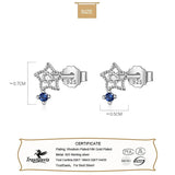 Davis 925 Silver Eye CZ Stud Earrings Women Wedding Party Jewelry