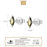 Davis 925 Silver Eye CZ Stud Earrings Women Wedding Party Jewelry