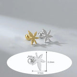 925 Silver Plane Triangle Stud Earrings Women Wedding Jewelry
