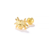 925 Sterling Silver Snake Zircon Stud Earrings Mini Piercing Lip Ring Cartilage