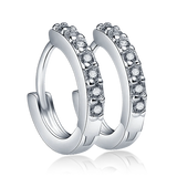 925 Silver Multi-zircon O-shaped Earrings for Women