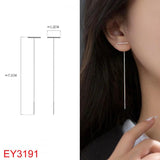 925 Silver Zircon Tassel Star Studs For Women
