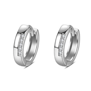 925 Sterling Silver Crystal Circle Earring For Women Making Jewelry