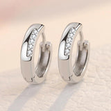 925 Sterling Silver Crystal Circle Earring For Women Making Jewelry