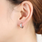925 Sterling Silver Crystal Circle Earring For Women Making Jewelry