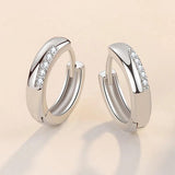925 Sterling Silver Crystal Circle Earring For Women Making Jewelry