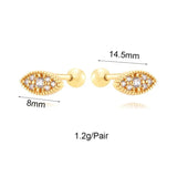 Enamel Hoop Earrings Set Zircon Clip Stud Earrings