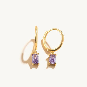 925 Silver Rainbow Zircon Cross Pendant Earrings For Women
