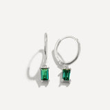 925 Silver Rainbow Zircon Cross Pendant Earrings For Women