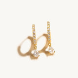 925 Silver Rainbow Zircon Cross Pendant Earrings For Women