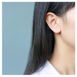 925 Sterling Silver Cat Stud Earrings for Women Party Jewelry