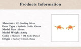 925 Silver Dino Stud Earrings Tiny Zircon Animal Ear Studs