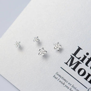 S925 Silver Plumeria Flower Earrings Gift for Her