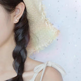 S925 Silver Plumeria Flower Earrings Gift for Her
