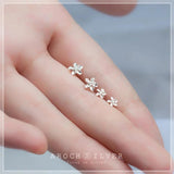 S925 Silver Plumeria Flower Earrings Gift for Her
