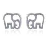 TrustDavis 925 Sterling Silver Elephant Stud Earrings