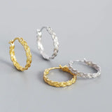 SHANICE Sterling Silver Retro Braided Chain Earrings