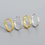 SHANICE Sterling Silver Retro Braided Chain Earrings