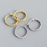 SHANICE Sterling Silver Retro Braided Chain Earrings