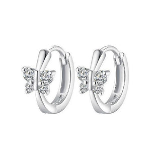 925 Silver Maple Leaf & Conch Stud Earrings Zircon Stars Hollow Jewelry