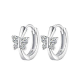 925 Silver Maple Leaf & Conch Stud Earrings Zircon Stars Hollow Jewelry
