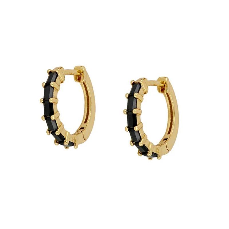 Crystal Hoop Earrings 925 Silver Zircon Circle Earrings