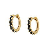 Crystal Hoop Earrings 925 Silver Zircon Circle Earrings