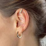 Crystal Hoop Earrings 925 Silver Zircon Circle Earrings