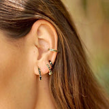 Crystal Hoop Earrings 925 Silver Zircon Circle Earrings