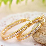 925 Silver Earring 3D Buckle Zircon Micro-Inlaid Anti-Fading Jewelry Earrings