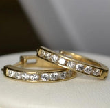 925 Silver Earring 3D Buckle Zircon Micro-Inlaid Anti-Fading Jewelry Earrings
