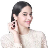 925 Silver Earring 3D Buckle Zircon Micro-Inlaid Anti-Fading Jewelry Earrings