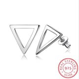 925 Silver Tiny Triangle Stud Earrings Minimalist Geometric Statement