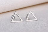 925 Silver Tiny Triangle Stud Earrings Minimalist Geometric Statement