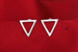 925 Silver Tiny Triangle Stud Earrings Minimalist Geometric Statement